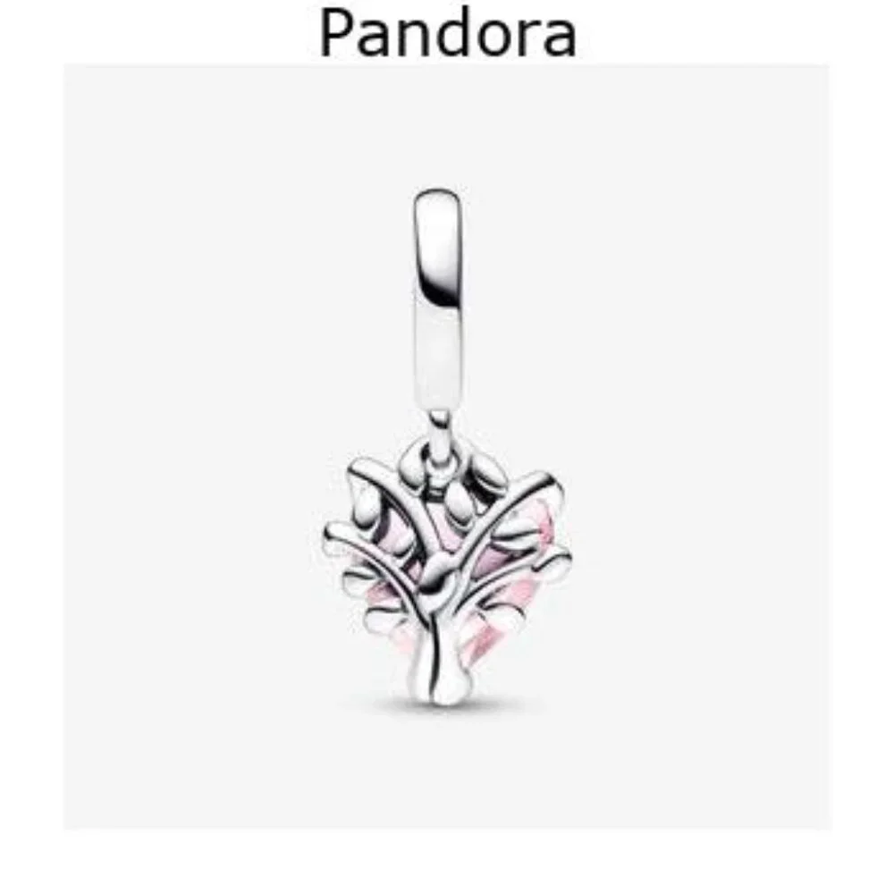 Pandora Pink Family Tree & Heart Dangle Charm